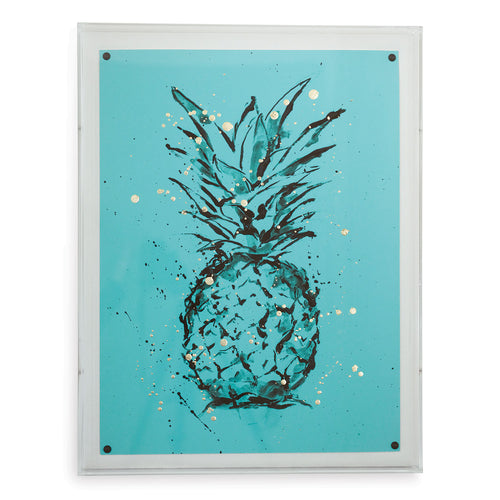 'Pineapple Turquoise' Art by Port 68