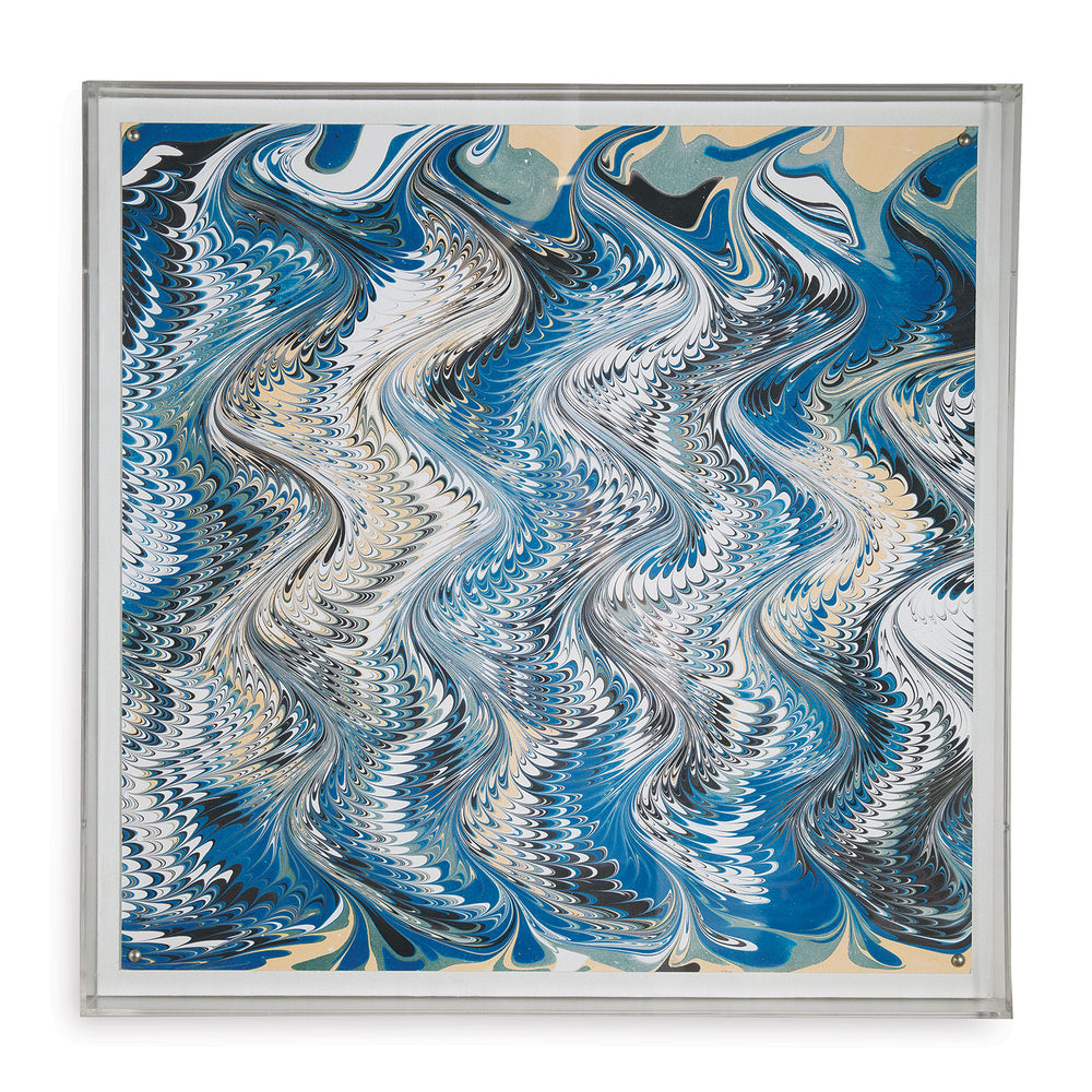 Florentine Blue Artwork, 30" x 30"