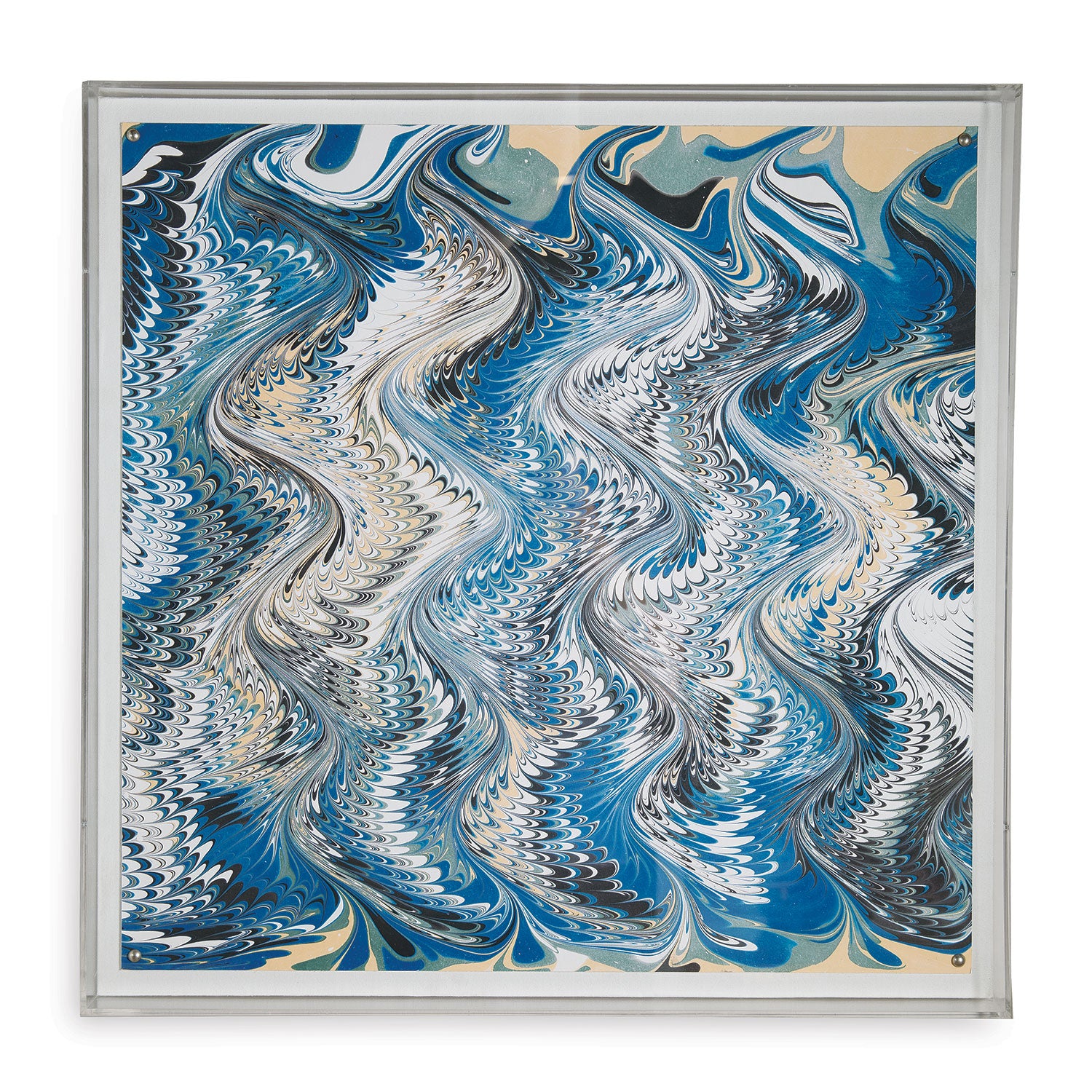 Florentine Blue Artwork, 30" x 30"