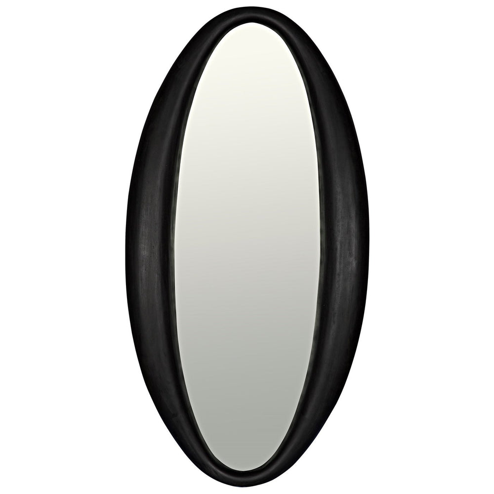 Noir Woolsey Mirror, Charcoal Black