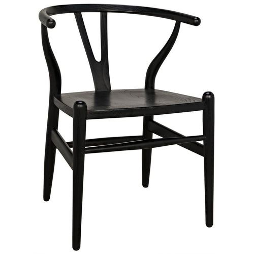 Noir Zola Chair With Rush Seat