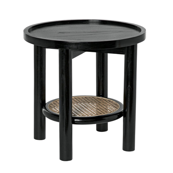 Noir Hide Away Side Table, Charcoal Black