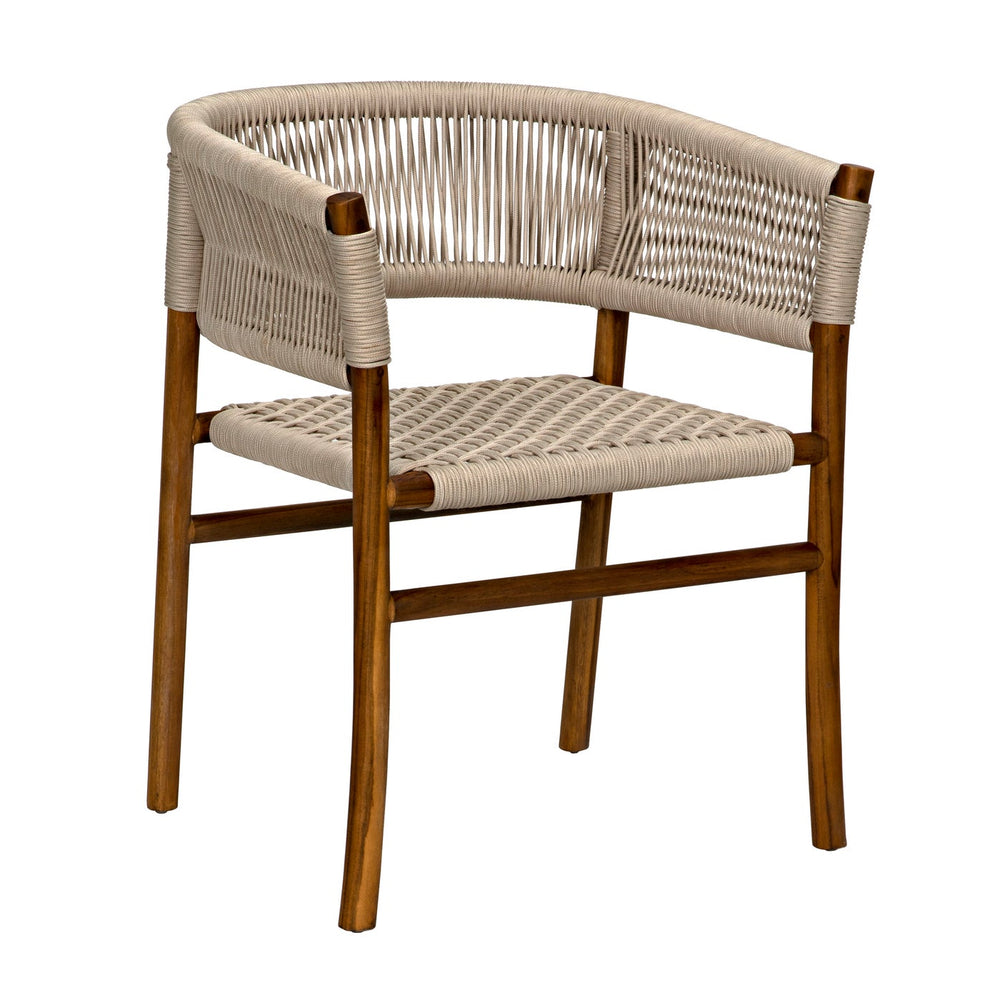 Noir Conrad Chair, Teak With Woven Rope