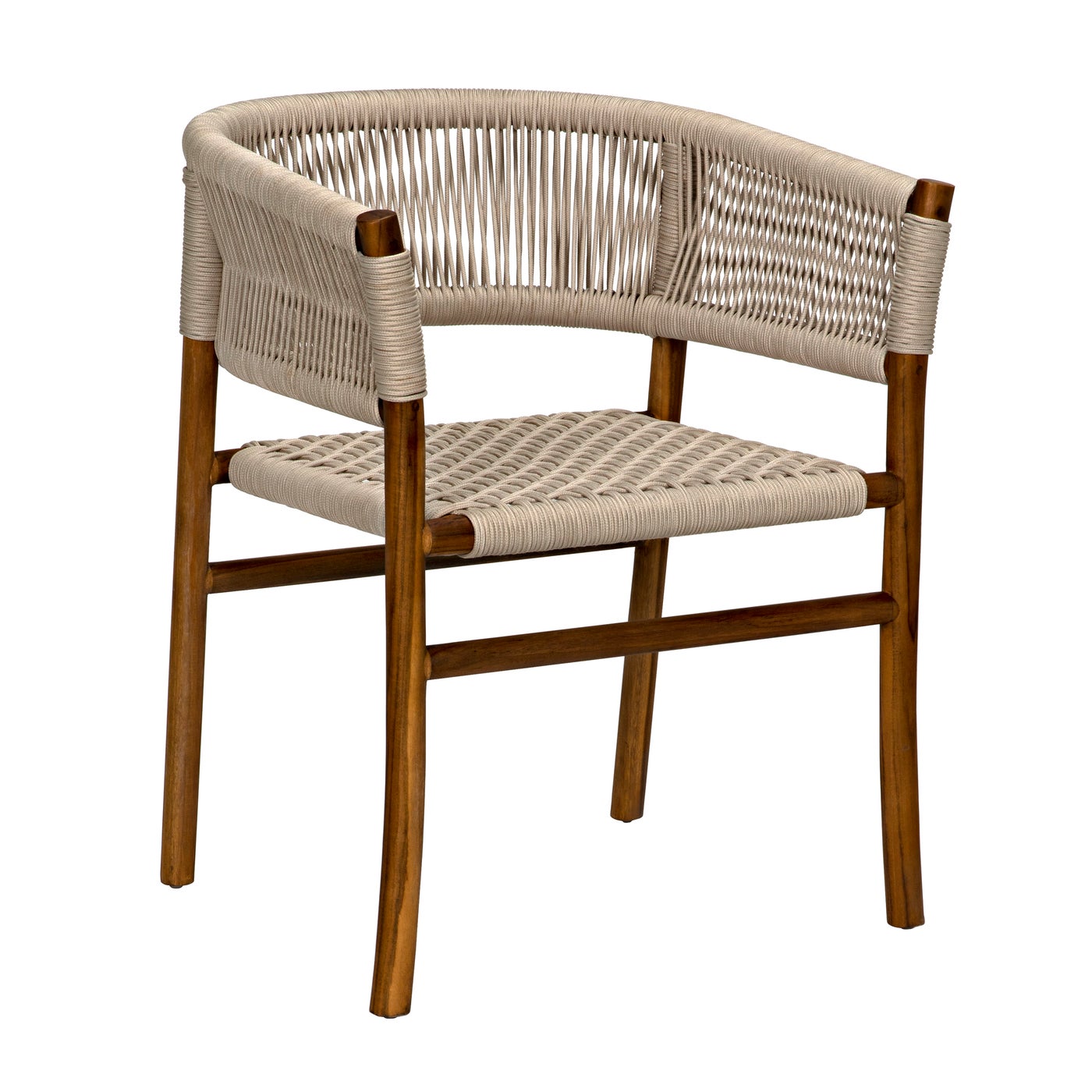 Noir Conrad Chair, Teak With Woven Rope