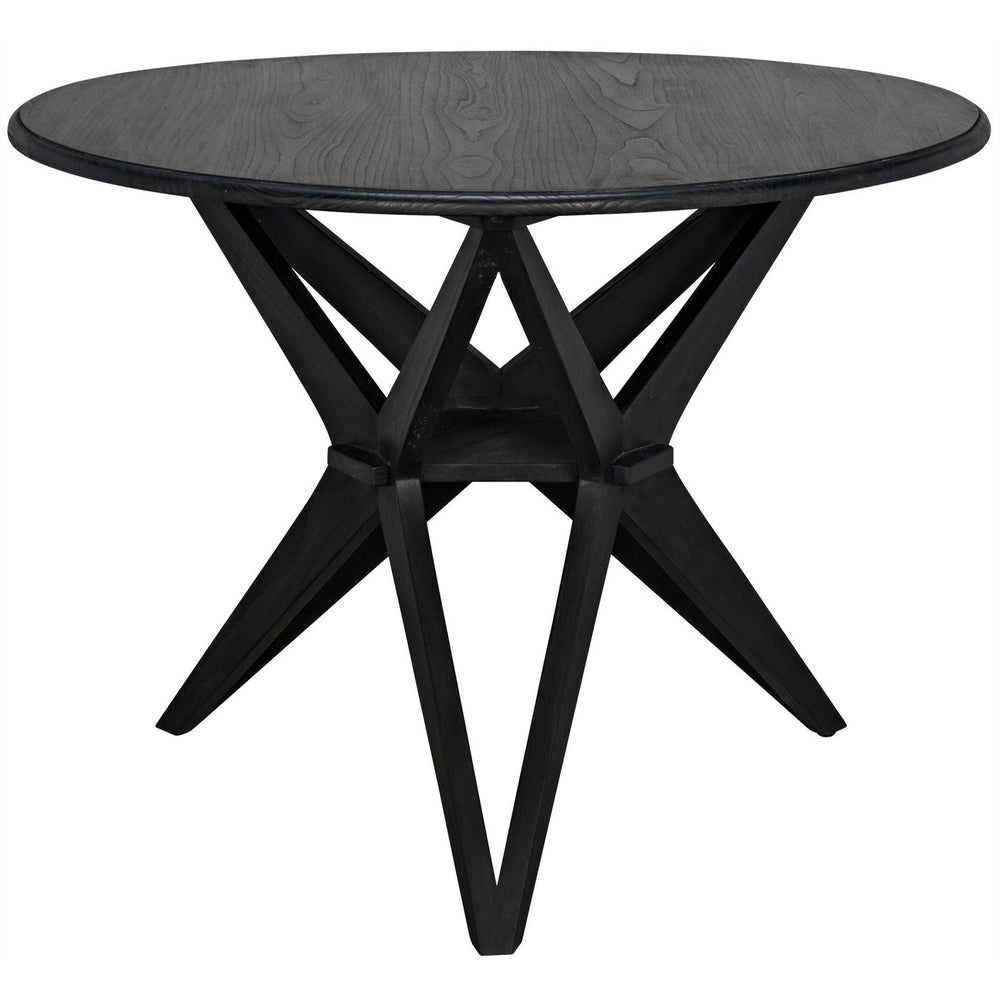 Noir Victor Dining Table, Charcoal Black