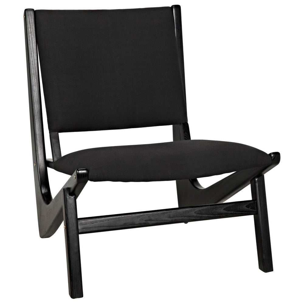 Noir Boomerang Chair, Charcoal Black
