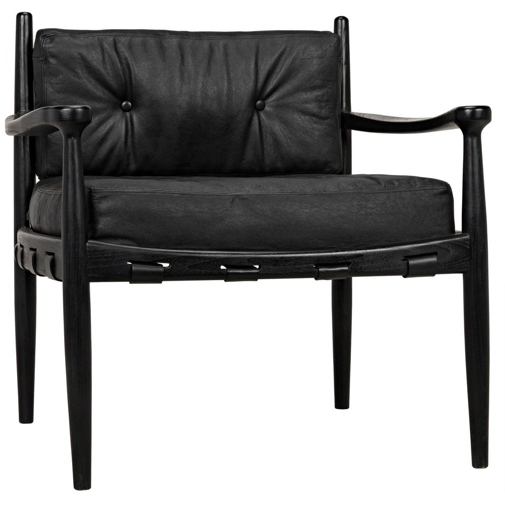 Noir Fogel Lounge Chair, Charcoal Black