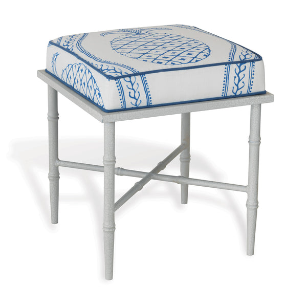 Port 68 White and Blue Pineapple Doheny Bench