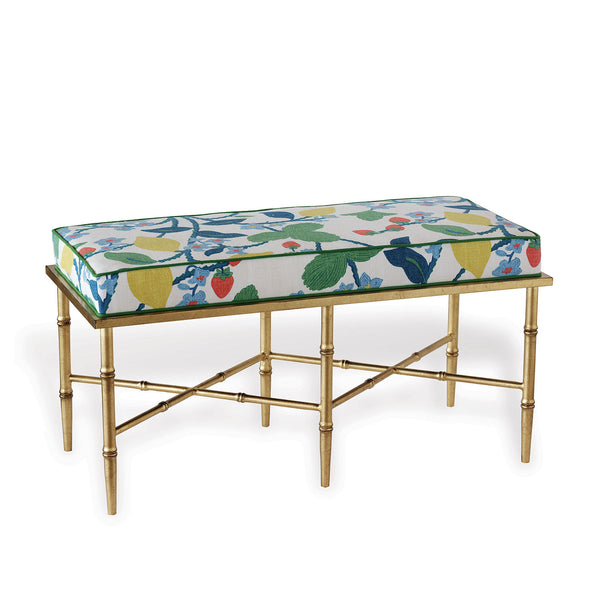 Port 68 Doheny Gold Double Crewel Summer Bench