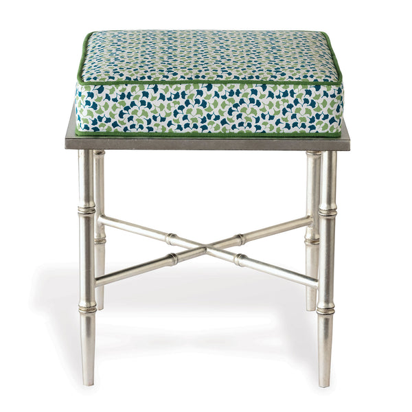 Port 68 Doheny Bench in Madcap Cottage Green and White Fabric