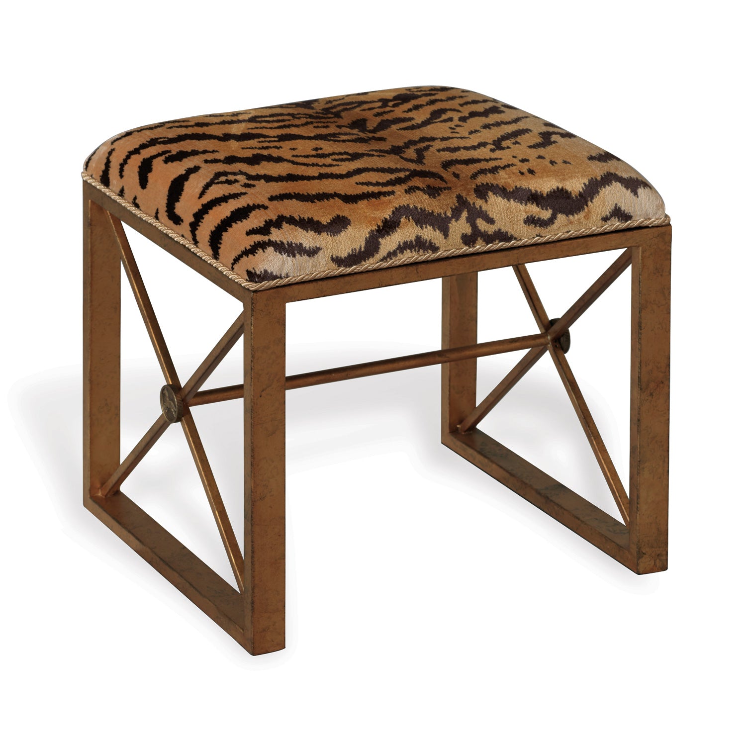 Port 68 Medallion Scalamandre Le Tigre Natural Bench
