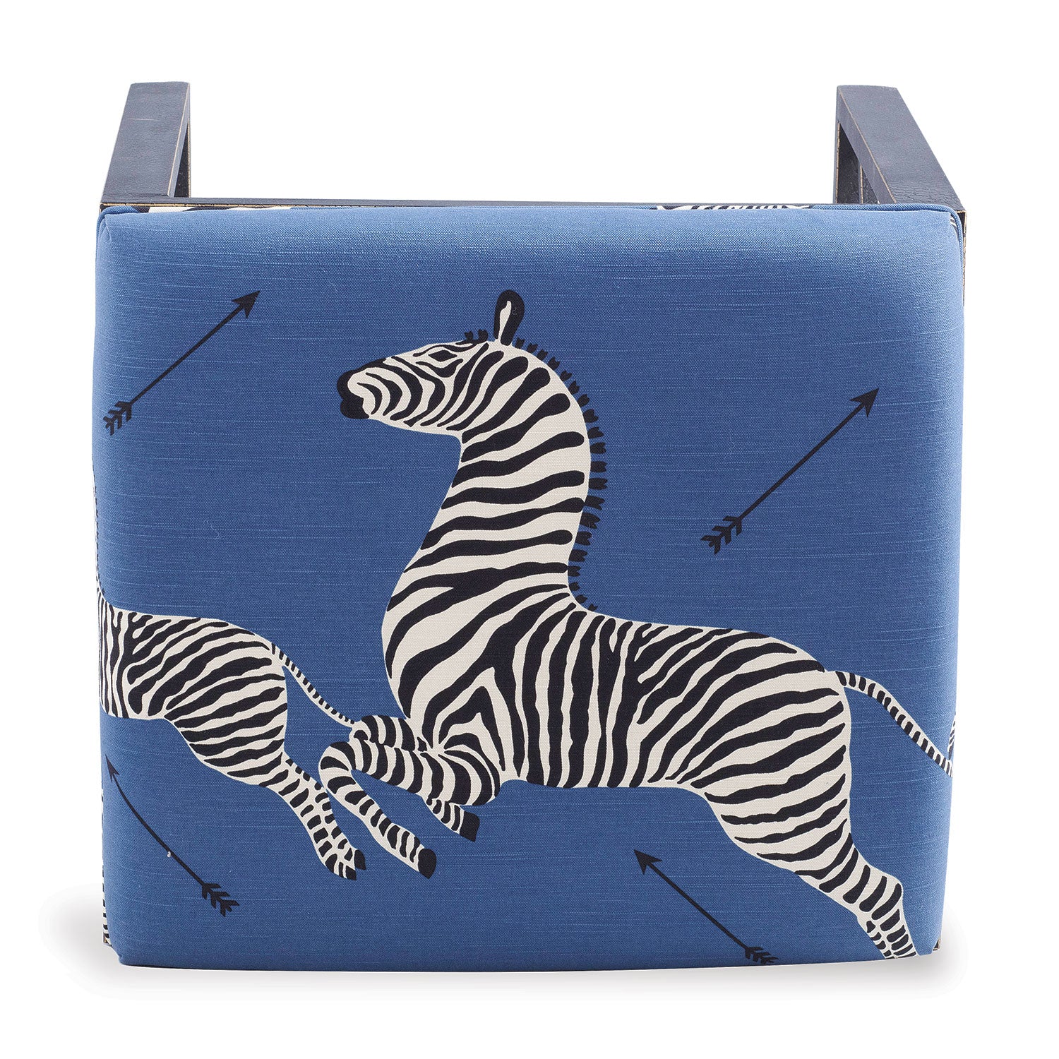 Scalamandre for Port 68 Medallion Bench, Blue Zebra