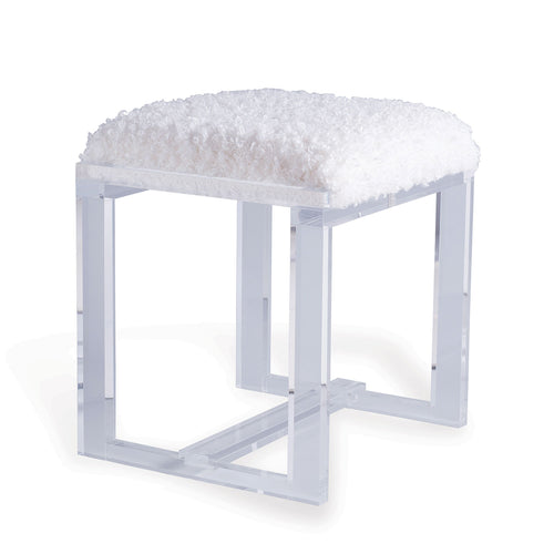 Glencoe Lucite Bench with Fur by Port 68