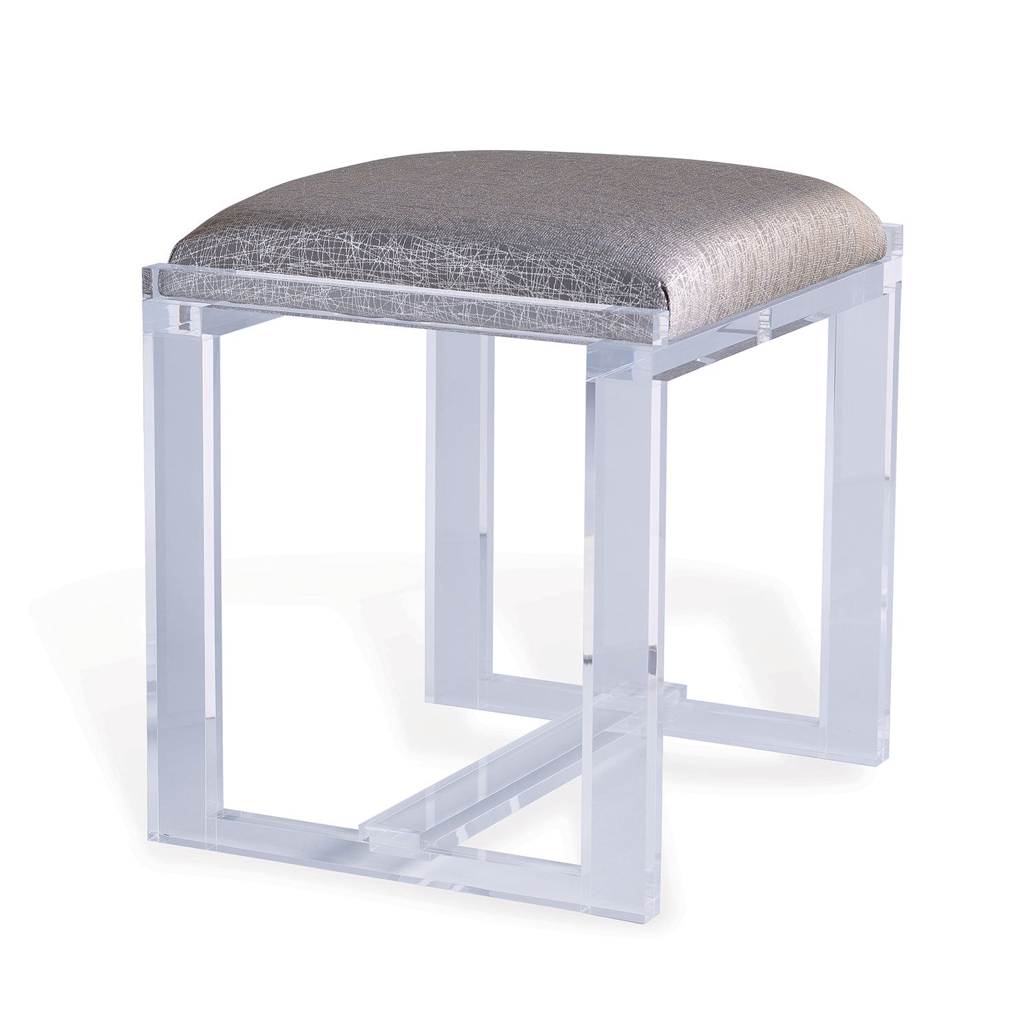 Glencoe Lucite Bench in Silver by Port 68