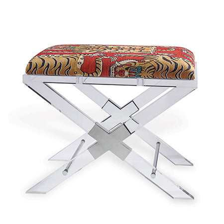 Port 68 Cross Lucite Tiger Bench