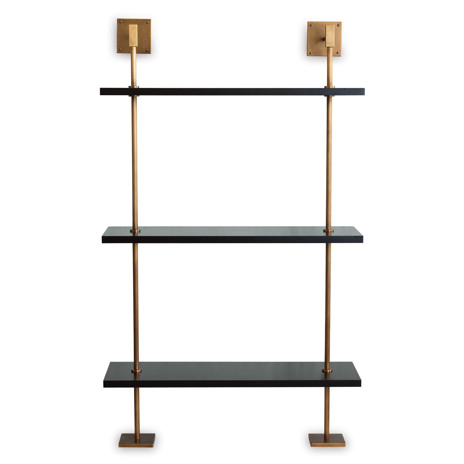 Port 68 Marais Black and Aged Brass Shelf