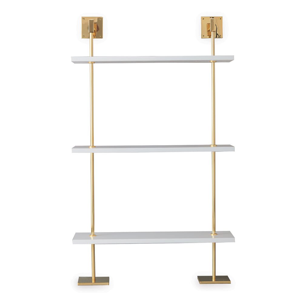 Marais 3-Tier White and Gold Shelf by Port 68
