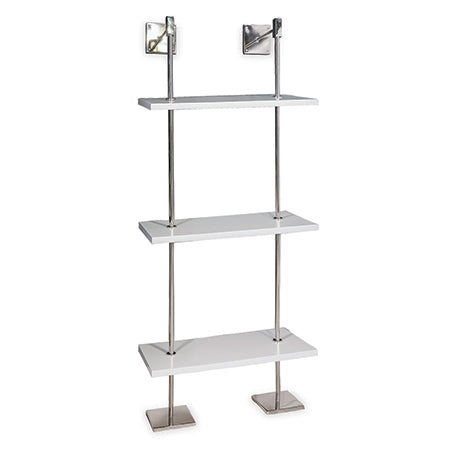 Marais 3 Tier White and Nickel Shelf by Port 68