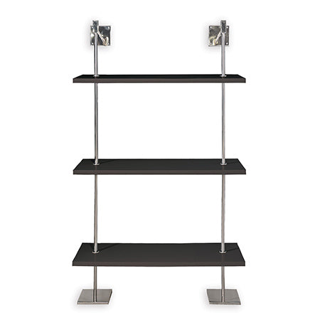 Port 68 Marais Black and Nickel Three Tiered Shelf