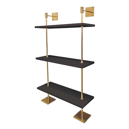 Port 68 Marais Black and Gold Three Tiered Shelf
