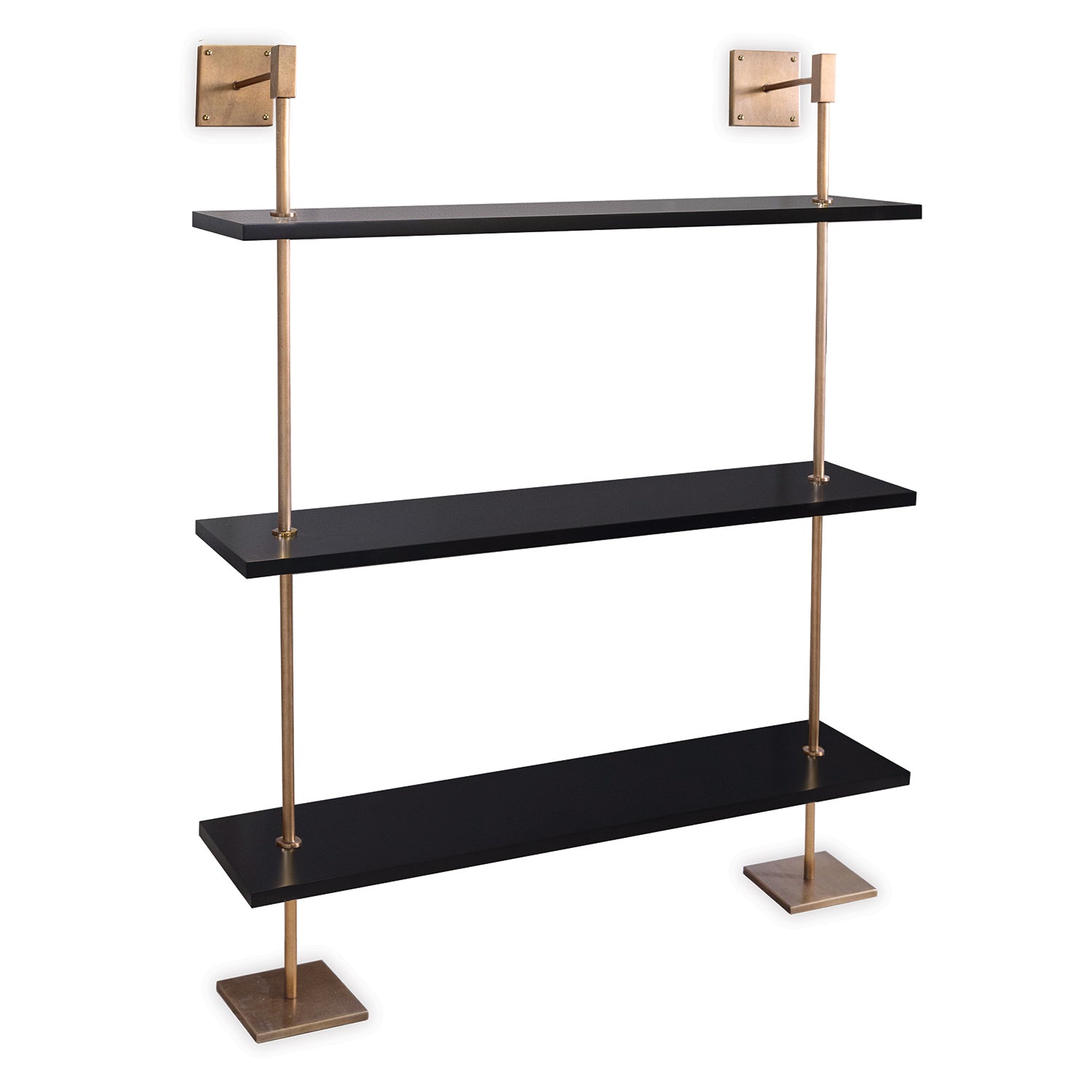 Port 68 Marais Black and Aged Brass Shelf