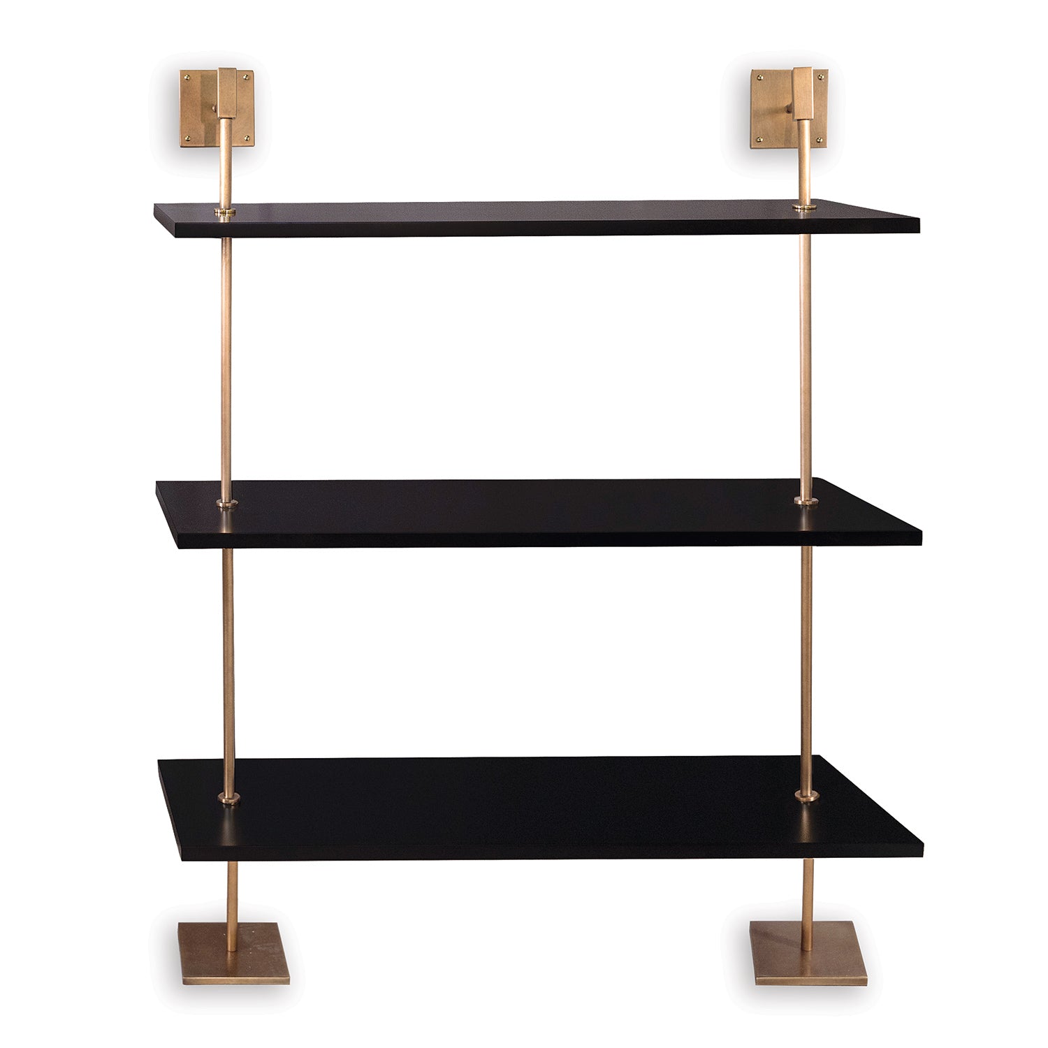Port 68 Marais Black and Aged Brass Shelf