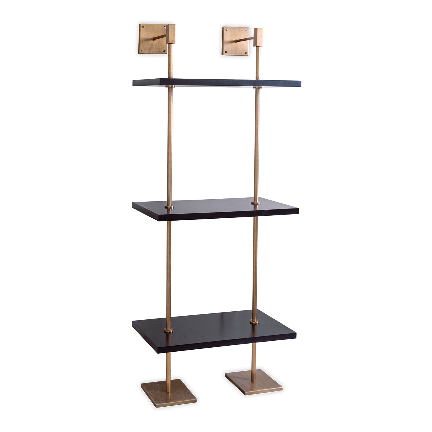 Port 68 Marais Black and Aged Brass Shelf