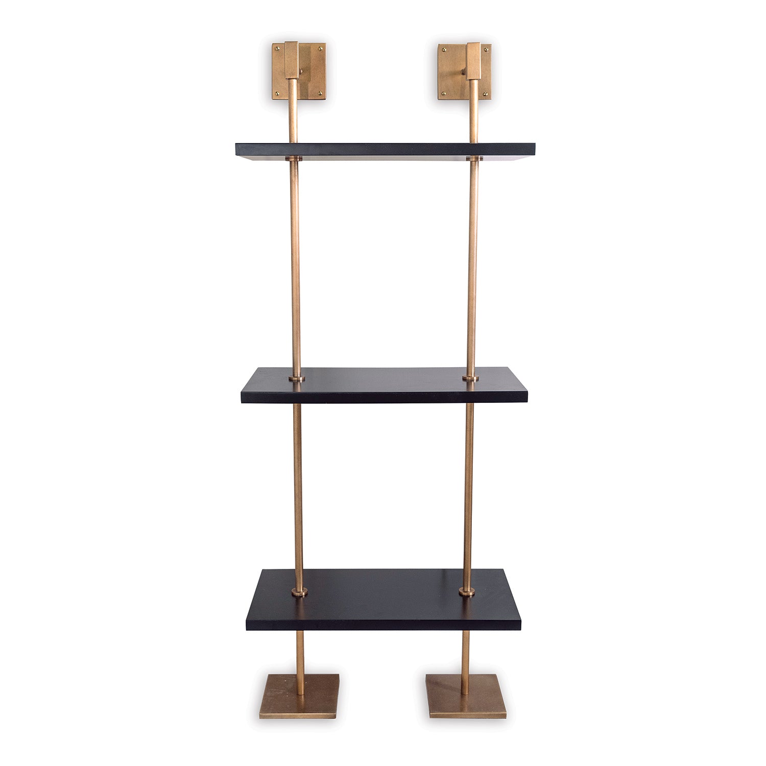 Port 68 Marais Black and Aged Brass Shelf