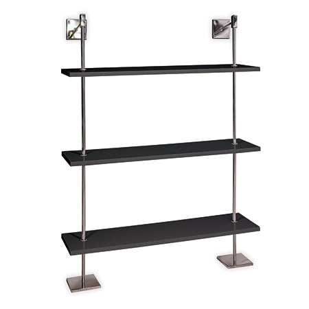 Port 68 Marais Black and Nickel Three Tiered Shelf