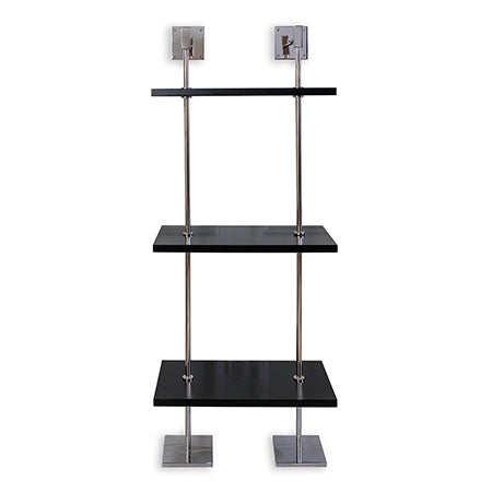 Port 68 Marais Black and Nickel Three Tiered Shelf
