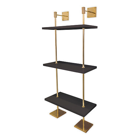 Port 68 Marais Black and Gold Three Tiered Shelf