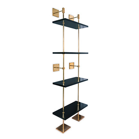 Port 68 Marais Black and Gold Three Tiered Shelf