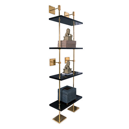 Port 68 Marais Black and Gold Three Tiered Shelf