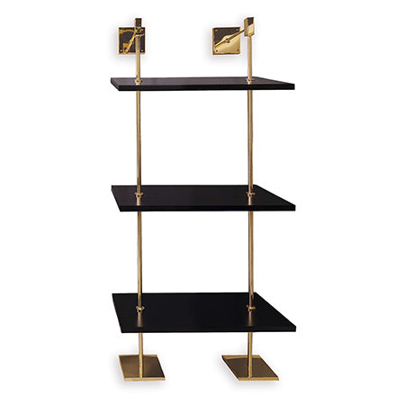 Port 68 Marais Black and Gold Three Tiered Shelf