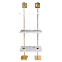 Marais 3-Tier White and Gold Shelf by Port 68