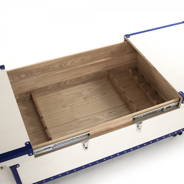 Zentique Seignour Sliding Bar White, Blue