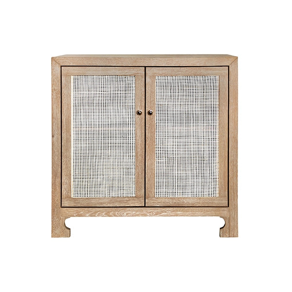 Worlds Away Alden Cane Front Cabinet