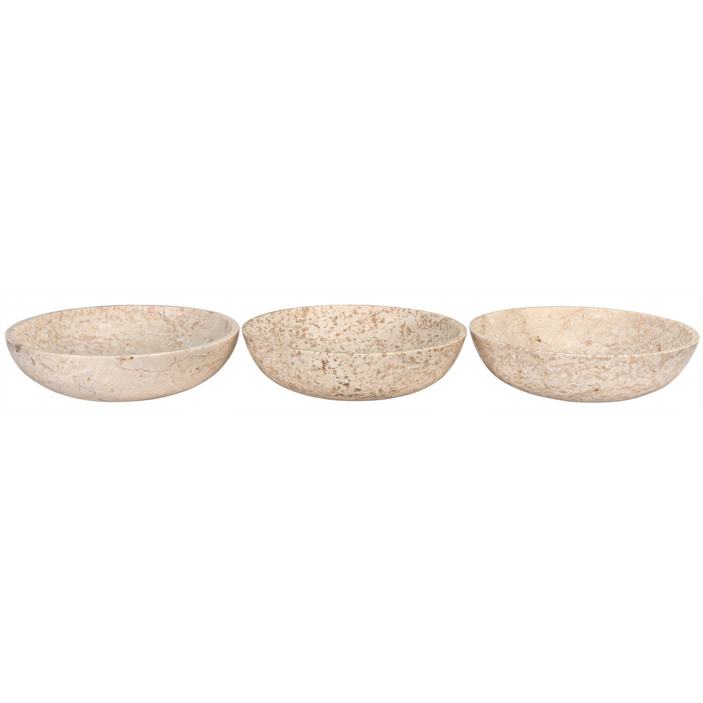 Noir Marble Bowls, Set Of 3