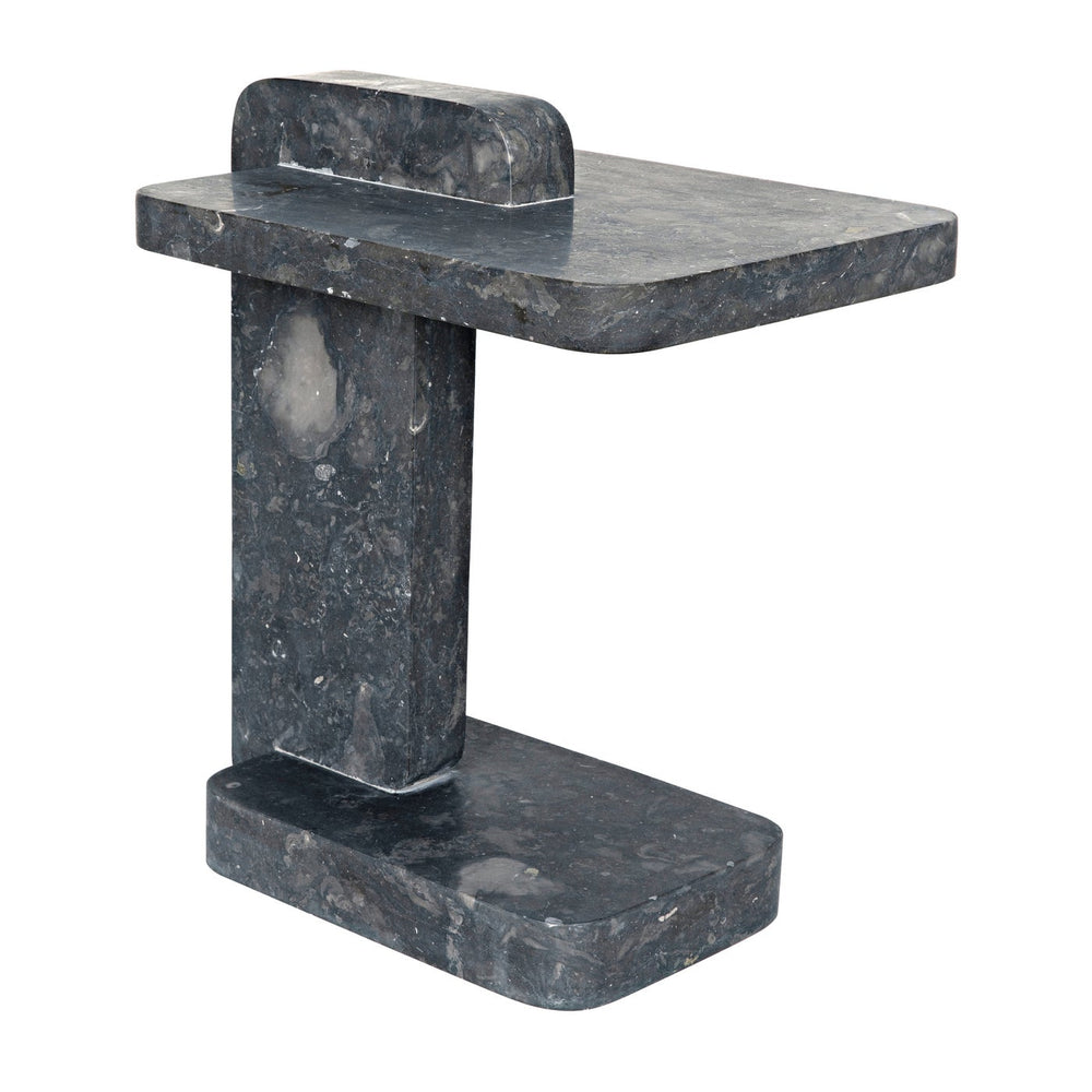 Noir North Side Table, Black Marble