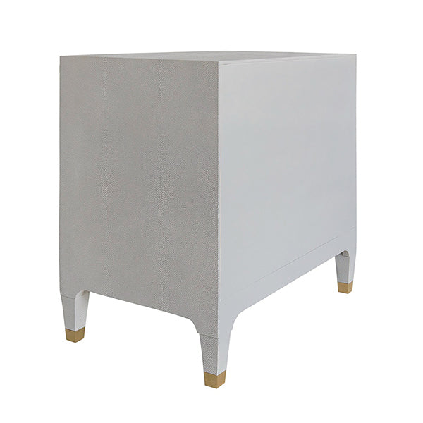 Worlds Away Amber Three Drawer Side Table