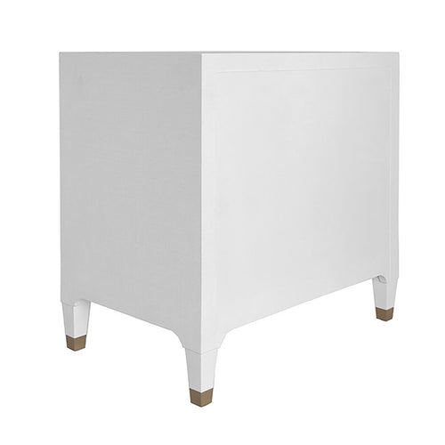 Worlds Away Amber Three Drawer Side Table