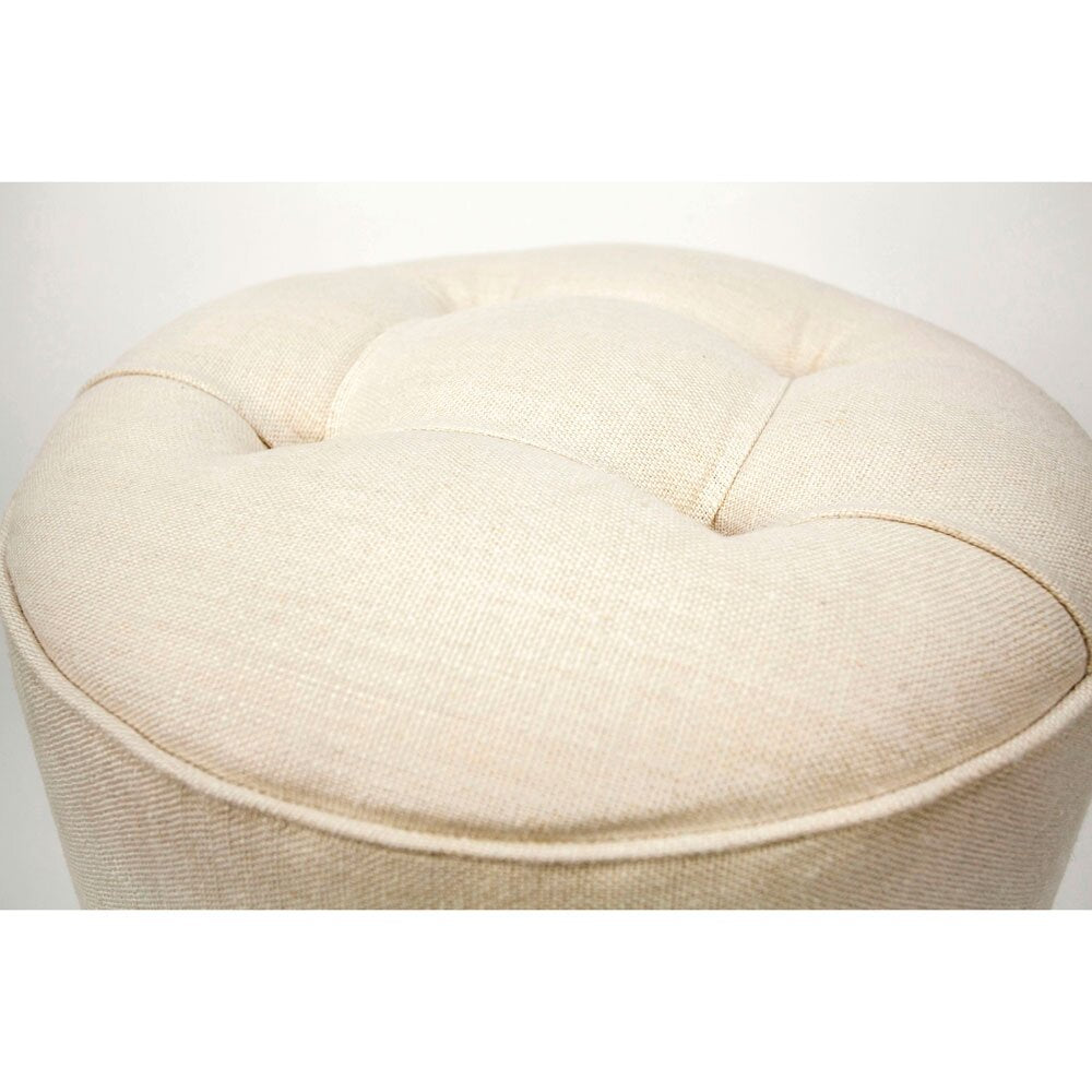 Acrylic Linen Top Vanity Stool by Jamie Dietrich