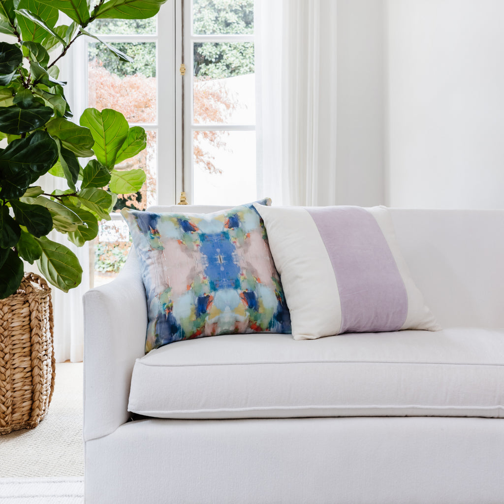 Laura Park Anna Pink Linen Cotton Pillow