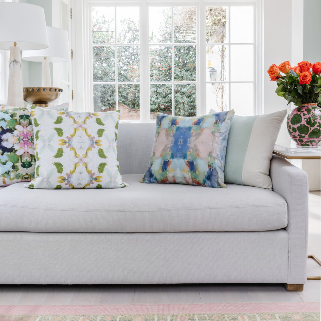 Laura Park Anna Pink Linen Cotton Pillow