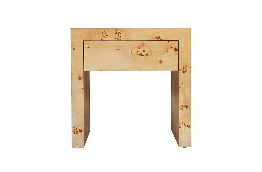 Ave Home Chloé Burl Wood End Table