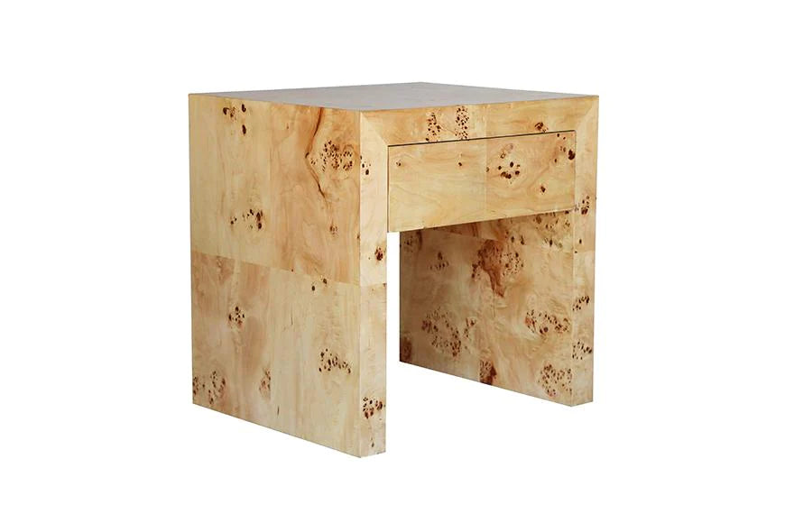 Ave Home Chloé Burl Wood End Table