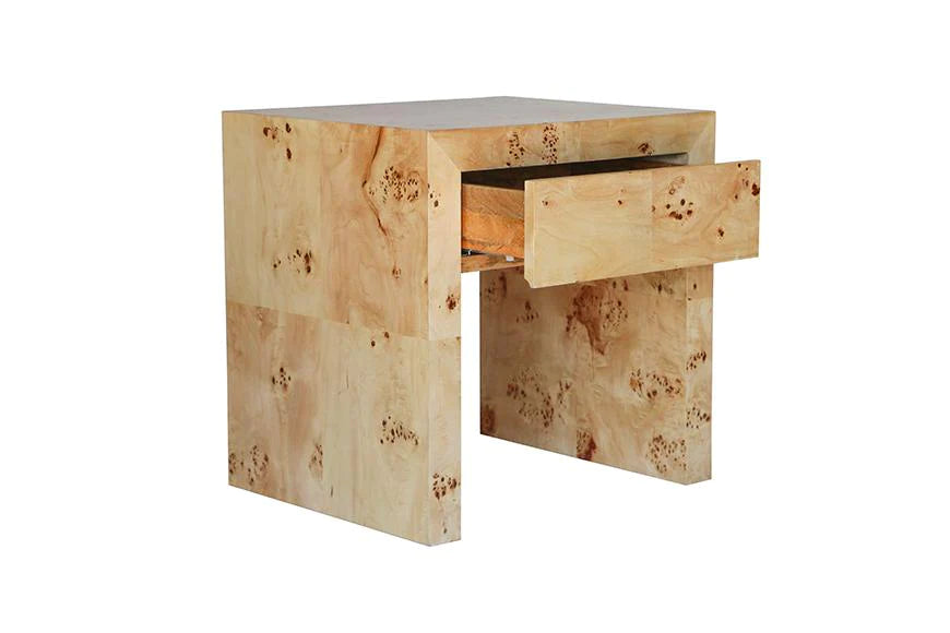Ave Home Chloé Burl Wood End Table