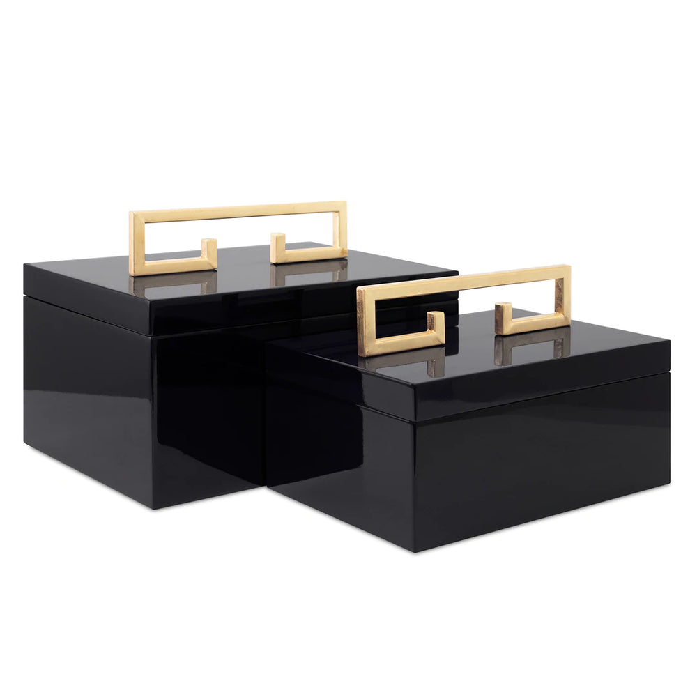 Couture Lamps Avondale Boxes Black [Set Of 2]