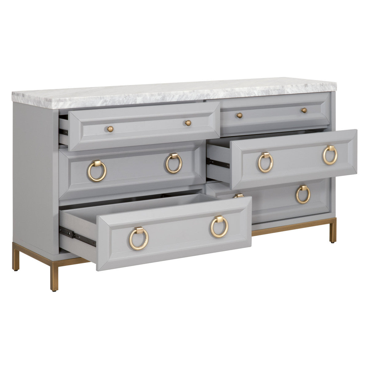 Essentials For Living Azure Carrera 6 Drawer Double Dresser