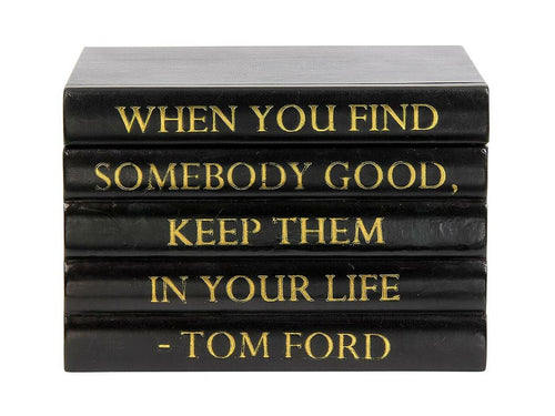 E Lawrenc Leather Bound Box with Tom Ford Quote